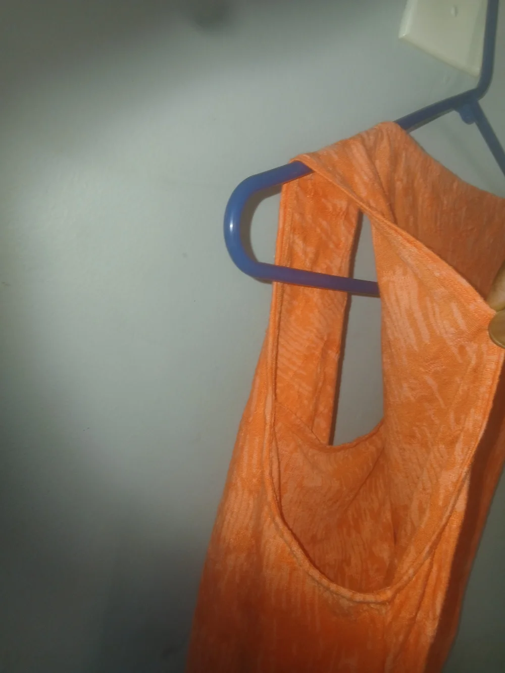 Tribal Draped V-Neck Sleeveless Camisole - Orange